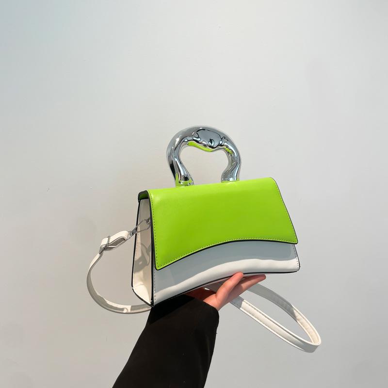 New Handbag Fashionable Contrasting Color Beautiful Shoulder Bag Messenger Bag High-end Temperament Handbag Woman
