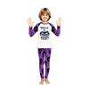 Family Matching Halloween Pajama Set - Color Block Raglan Long Sleeve Round Neck Top and Pants Loungewear for Parents and Kids