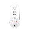 SA-002 2 USB Ports + 1 UK Socket WiFi Smart Power Plug Socket, Compatible with Alexa and Google Home, AC 110V-230V, UK Plug