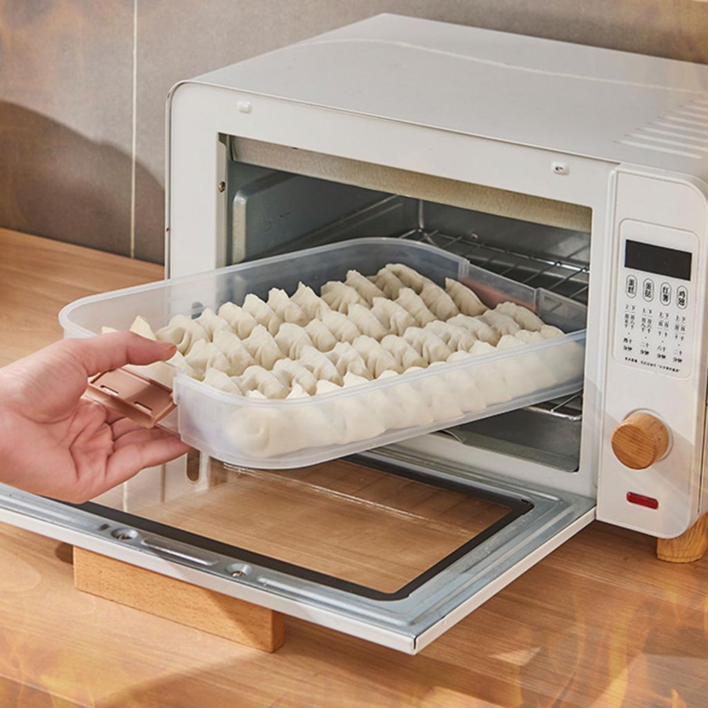 Boîte de rangement de boulettes multicouches avec couvercle, fournitures d'organisation polyvalentes pour la cuisine, fourniture d'organisation de nouilles Wonton