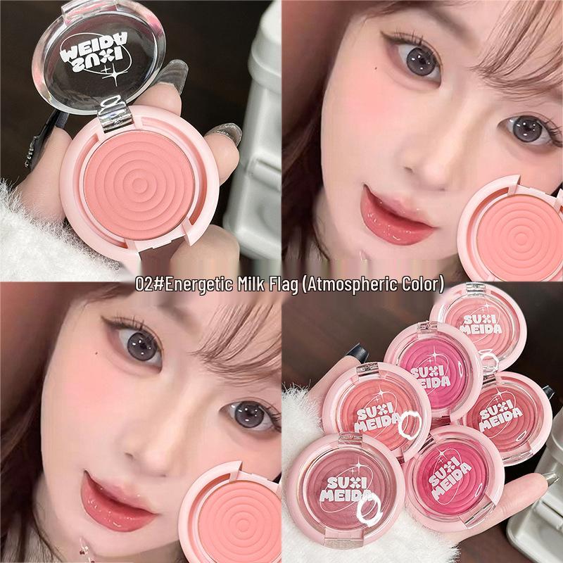 Suxi Meida Zhenyan Girl Vitality Blush - Long-lasting, Non-caking, Highlight & Brighten, Natural Blend, Single Shade.