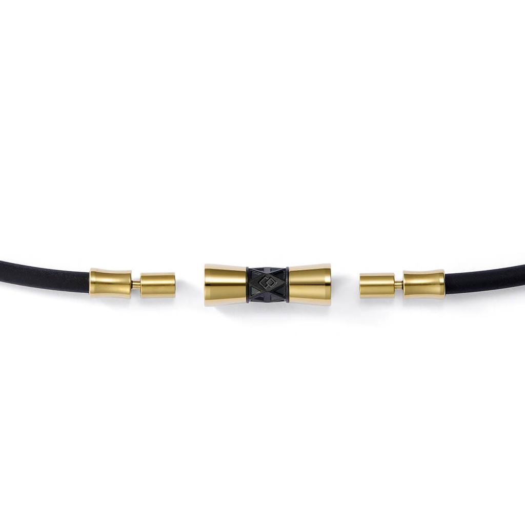 Colantotte TAO LIONE Magnetic Necklace TAO100 for Men and Women Matte Black x Black L (47cm)