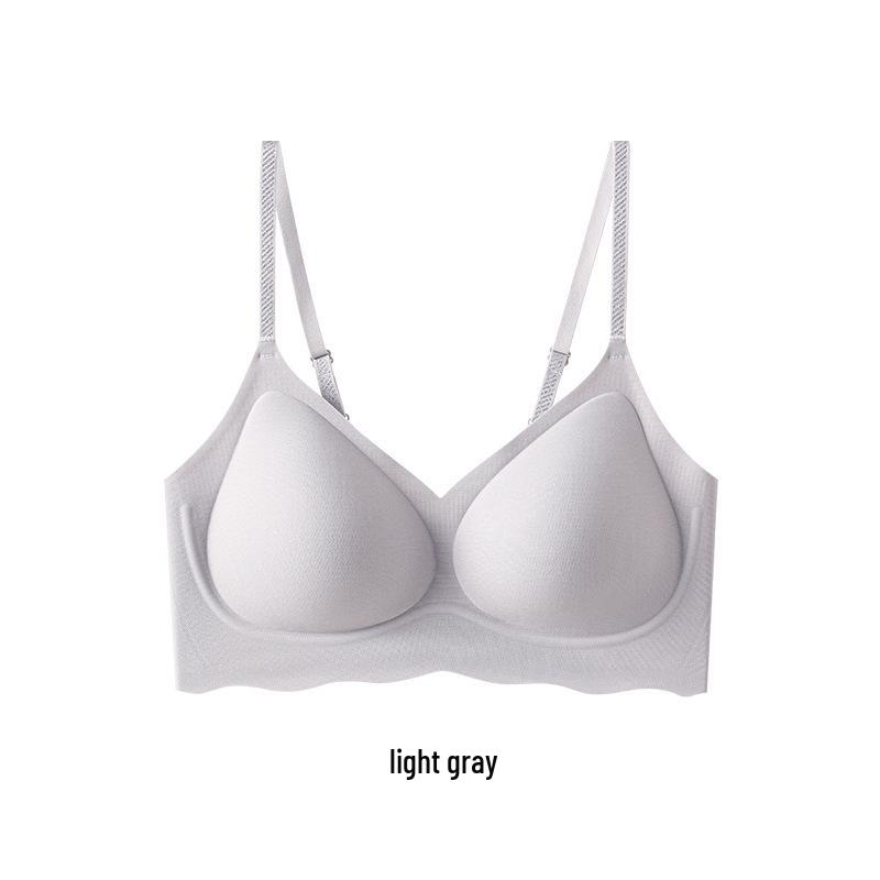 Women's Seamless Wireless Camisole Bra with Breathable Glitter Straps and Soft Support