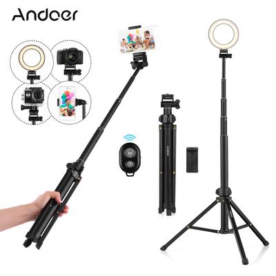 Statiivialus pikendatava Selfie Sticki alumiiniumsulamist ja telefonihoidja kaugkatikuga selfie grupifotode otseülekandeks