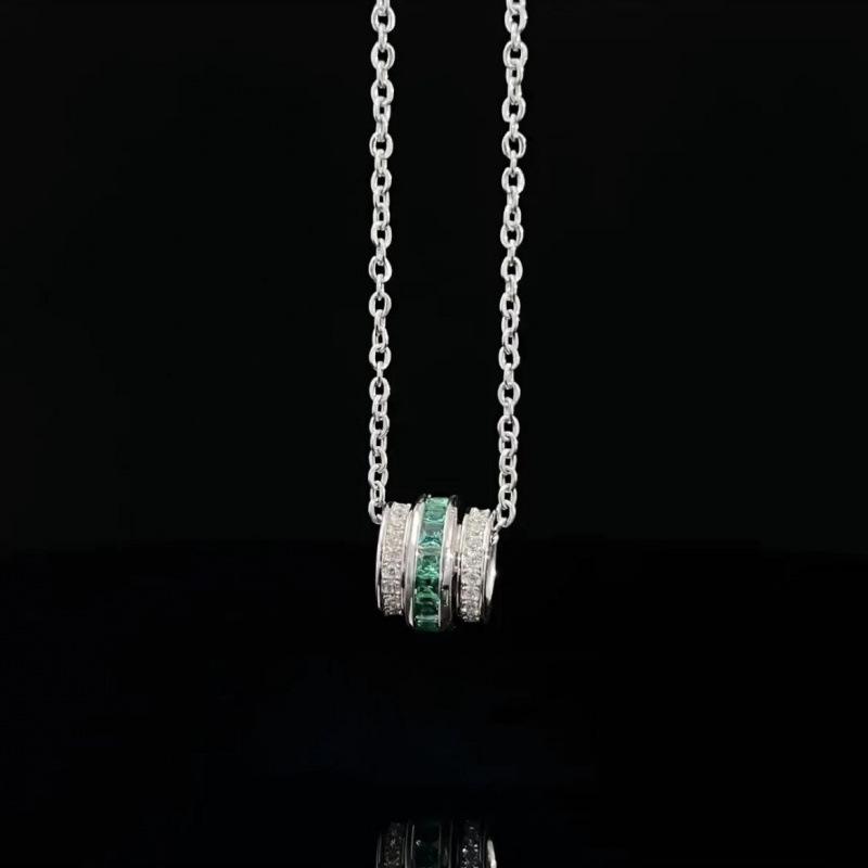 Korean Minimalist Colored Diamond Necklace: Trendy, Elegant, and Versatile Collarbone Accessory