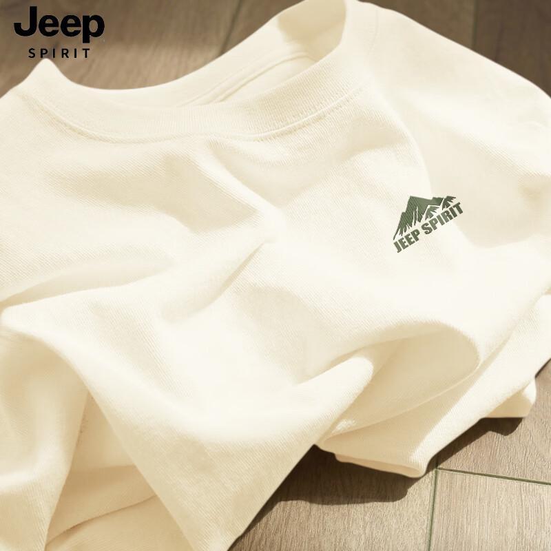 JEEP SPIRIT Men s 2026 Loose Fit Breathable Cotton T-Shirt M