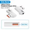 90 Degree Headphone Audio Converter Male to Female USB Audio Dongle  Video Calls