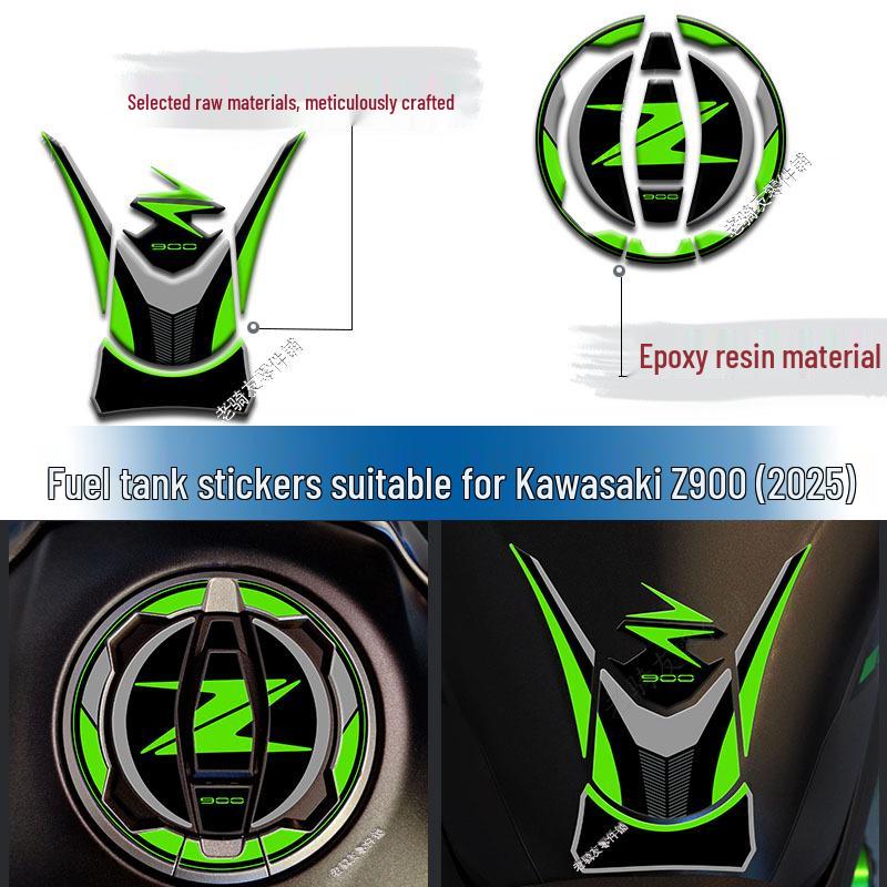 Kawasaki Z900 Anti-slip & Scratch-Resistant 3D Fuel Tank Sticker Accessory