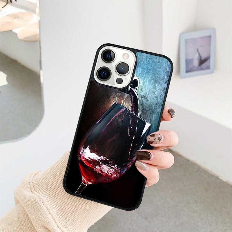 Red Wine Glass Phone Case For iPhone 17 Air 16 15 14 11 12 13 Pro MAX Plus coque Cover Shell