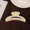 Hair Claw Contrast Color Hollow Design Back Head Shower Clip Anti-slip Medium Size Shark Hair Claw Versatile Hair Accessory