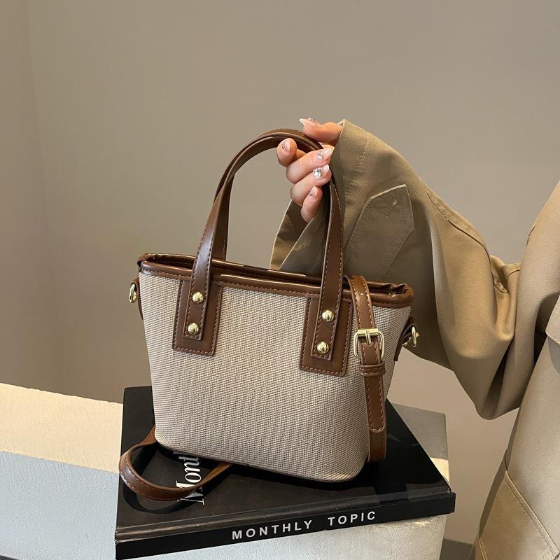 Hand Carry Textured Bucket Bag Women's Autumn New Fashion Shoulder Bag Casual Shoulder Women's Bag
