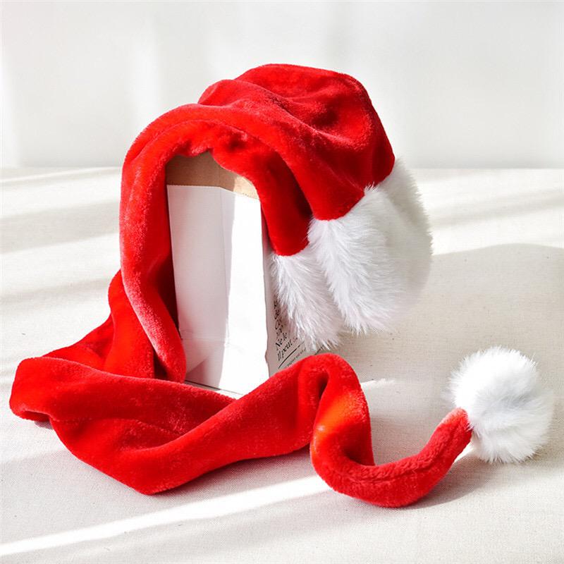 2021 Creative Christmas Hat: 1.5-Meter Long Adult Plush Scarf Hat for Christmas Parties