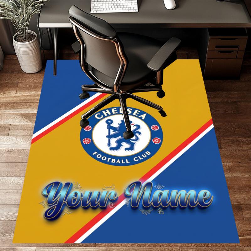 Custom C-Chelsea Mat Personalized Name, Polyester Washable Indoor Entryway Rug, Gift for Christmas, Easter, Thanksgiving Day