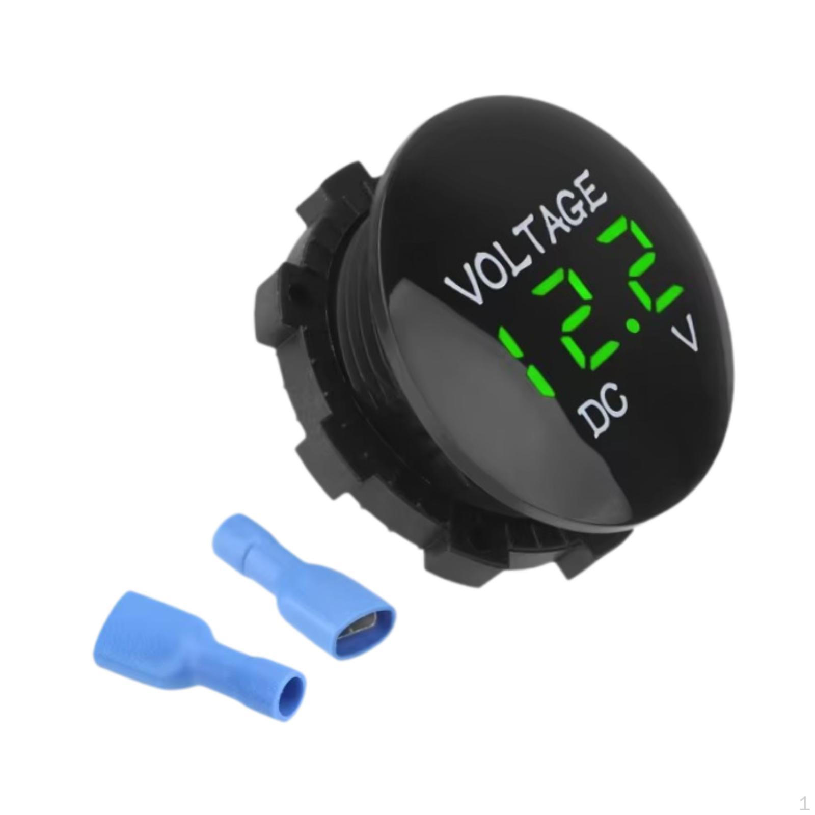 

Auto-tension Meter Voltmeter for 12V-24 V with LED Digital Display Voltage Measuring Device Green Digital