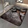 Monster Y-Yautja Floor Mat Soft Flannel Entrance Door Mat Non Slip Absorbent Bathroom Bedroom Floor Rug