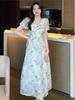 Women's 2026 Summer Floral Slimming Long Dress - Elegant & Graceful Style