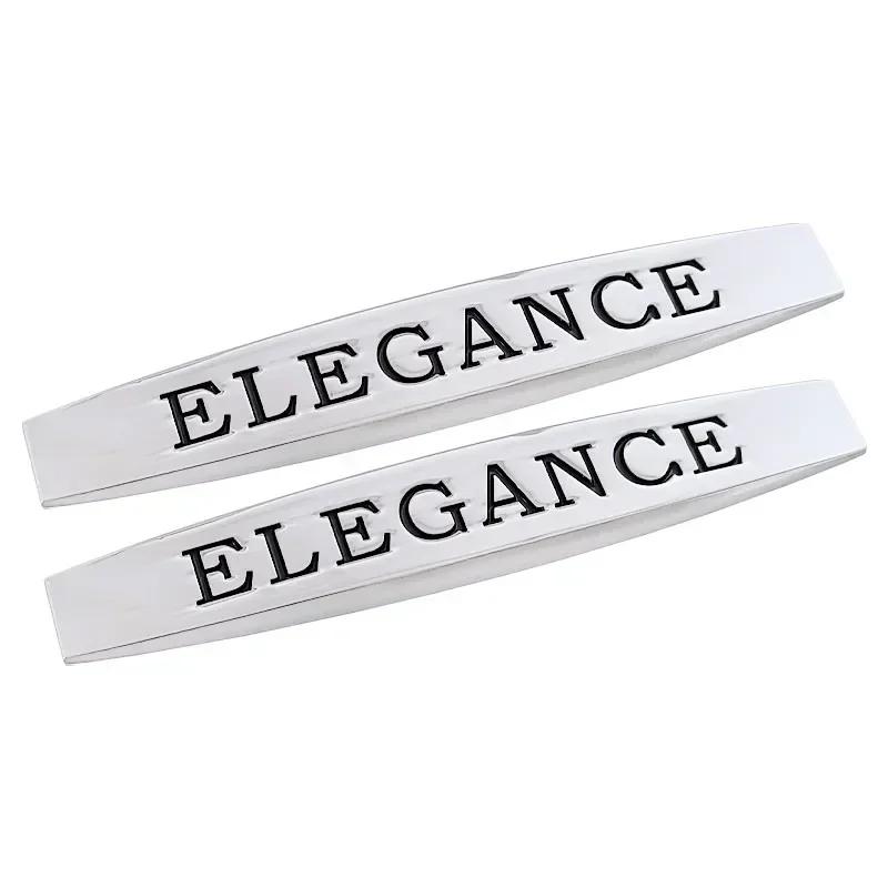 2pcs x Metal Car Front Side Fender Emblem Badge Decals Accessories For Blue Efficiency W204 C200 E200 Elegance Sticker