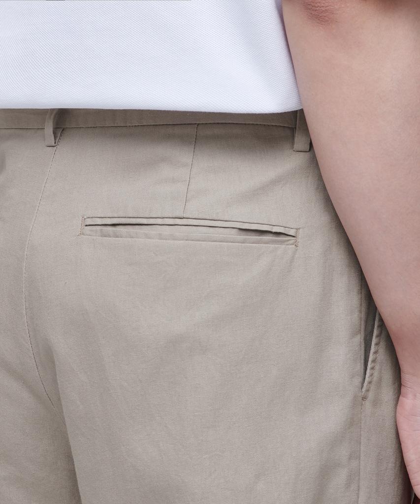 Musinsa Standard Cotton Linen Two-Tuck Wide Pants [Beige]