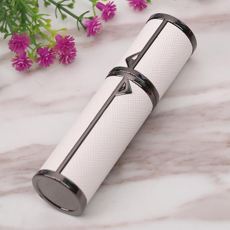 

5 мл Портативный флакон для духов из высококачественной кожи с распылителем и заполнением снизу белый