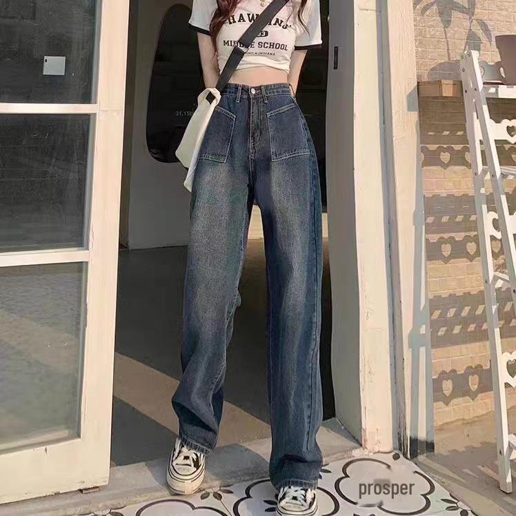 

Женские джинсы с высокой талией и широкими штанинами: Зимние облегающие брюки свободного кроя из бархата 2023 года, модные прямые брюки XS