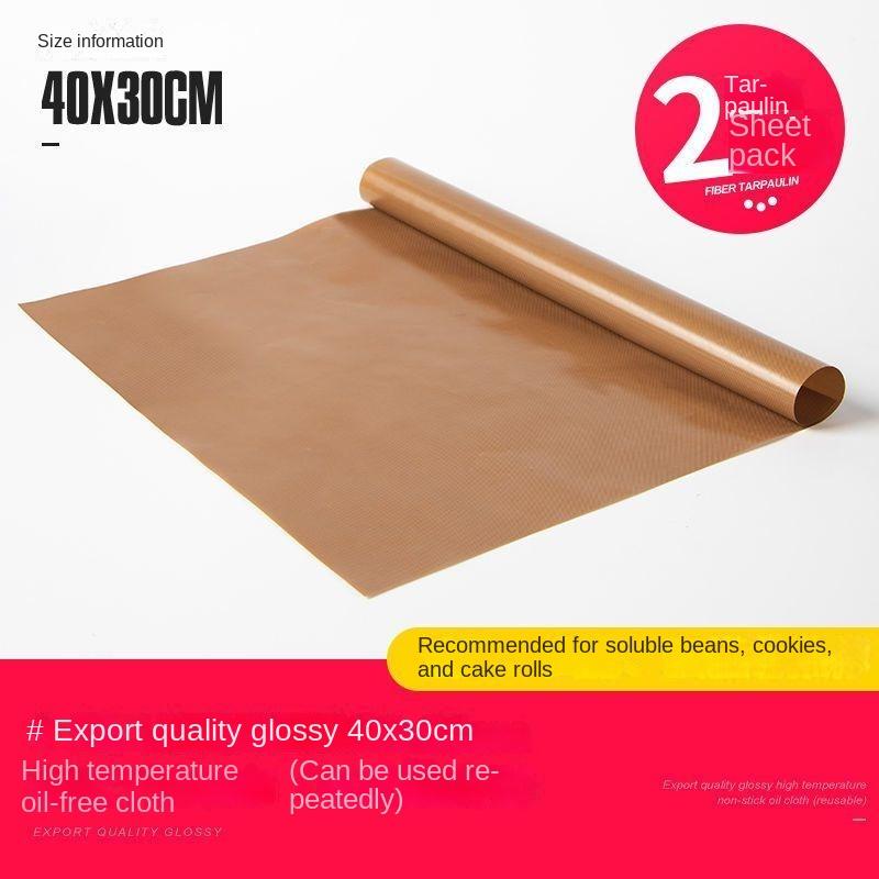 2 szt. Nieprzywierająca Płótno Olejowe do Pieczenia w Piekarniku Papier Olejowy Kuchenny Odporny na Wysoką Temperaturę Wielokrotnego Użytku Papier do Formy do Pieczenia Ciasta