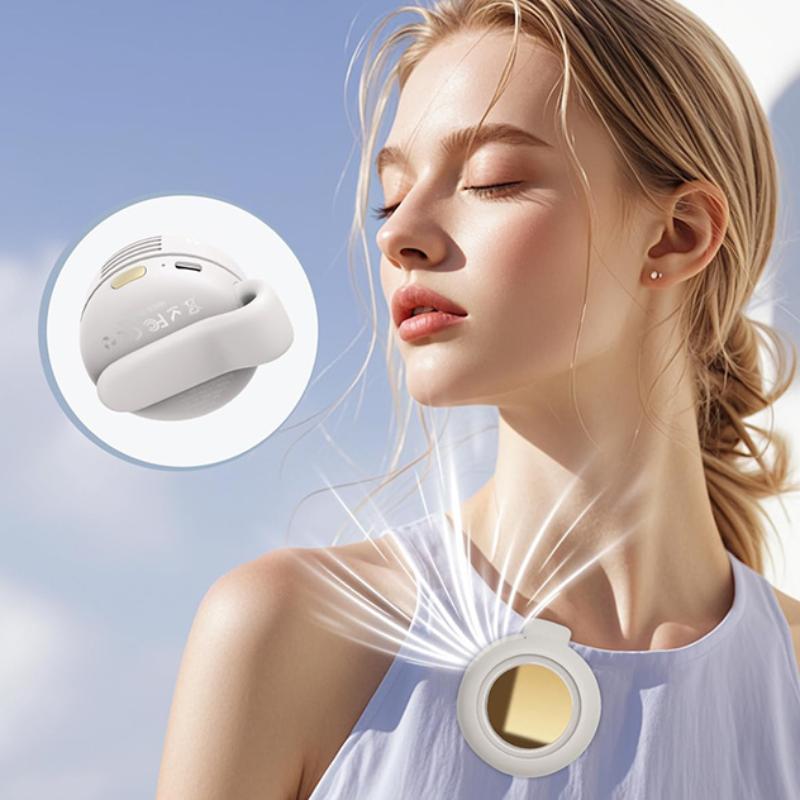Mini Portable Silent Bladeless Clip Fan for Travel Outdoor Office Adjustable 3-Speed Small Fan Clips onto Shirt Waist Belt Gift