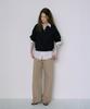 LAMEREI Natural Curved Cotton Pants[Lmbfsppt505]-2Color