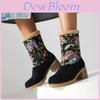 Stylish Women's Snow Boots With Plush Suede Material Durable Thick Sole And High Heel Design For Winter And Fall Seasons