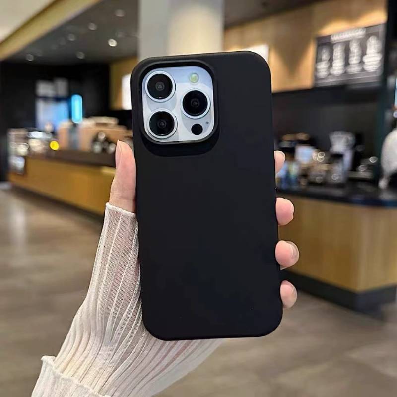 14 Iphone For Pro Solid Color Liquid Silicone Phone Case With Absorption Shock