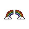 Cute Cartoon Rainbow Couple Matching Enamel Brooch Alloy Badge Decorative Pin for Backpack Clothes Bag Anti Slip Buckle Accessory