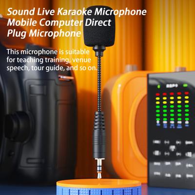 Mini Microphone Noise Reduction Sound Live Karaoke Microphone Mobile Computer Direct Plug Microphone Conference Supply