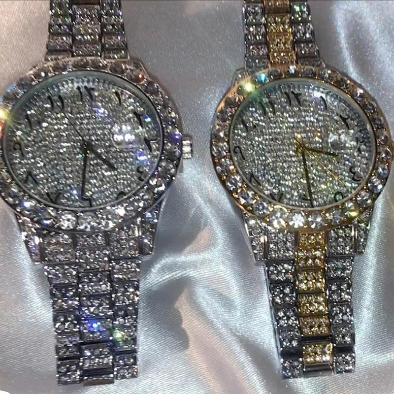 New Luxury Diamond Watch for Women Elegant Brand Quartz Steel Bracelet Watches Ladies Zircon Crystal Fashion Wristwatch Clock