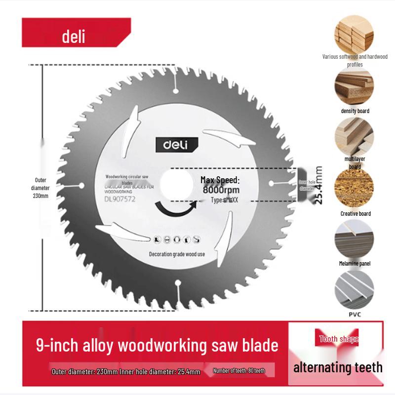 

Deli Alloy Steel Woodworking Circular Saw Blade