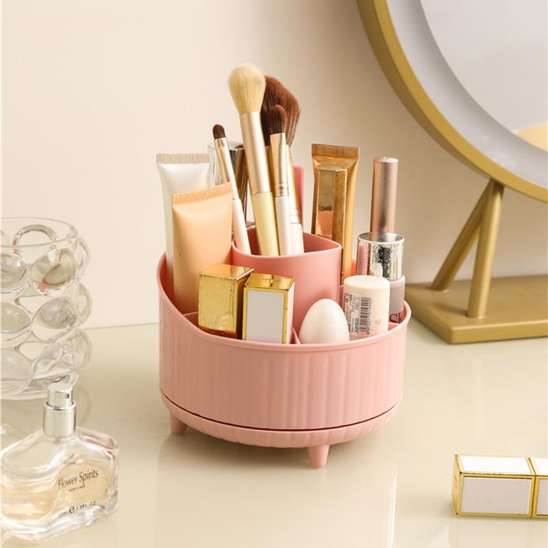 1PCS 360° Rotating Cosmetic Organizer Desktop Small Items Storage Shelf for Home Dresser, Bathroom Countertop, Desk Organizer.