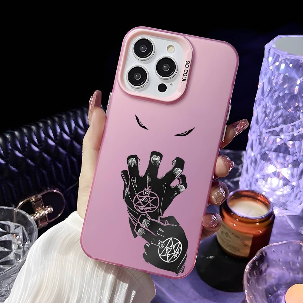 Anime F-Fullmetal Alchemist Phone Case For iPhone 17 16 15 14 13 12 11 Pro Max Air Multicolor Matte Laser Metallic Aurora Funda