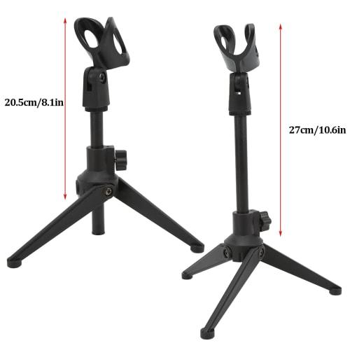 Desktop Microphone Tripod Stand, Universal Mini Portable Table Stand, Adjustable Microphone Stand, Detachable Foldable Tripod Microphone Table Stand f