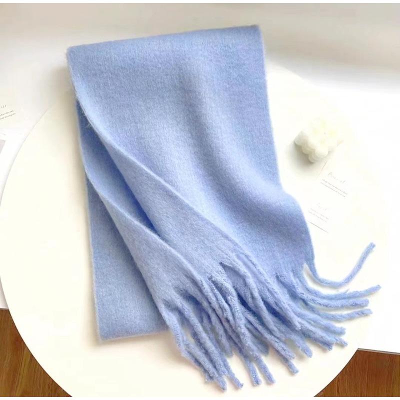 Cream sweet girl style extended scarf new autumn and winter imitation cashmere fluffy versatile fashion warm scarf