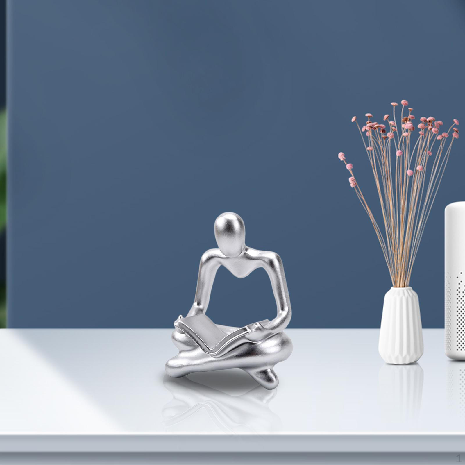 

Абстрактная статуя мыслителя, человеческая фигурка, скульптура для украшения вечеринки, подарок на день рождения Argent