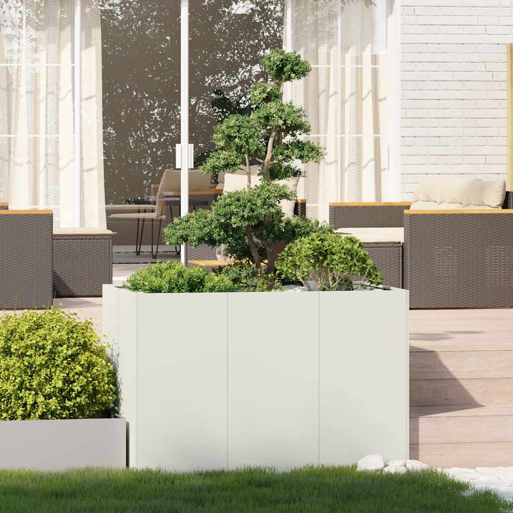 White Pot 120X80X80 Cm Steel