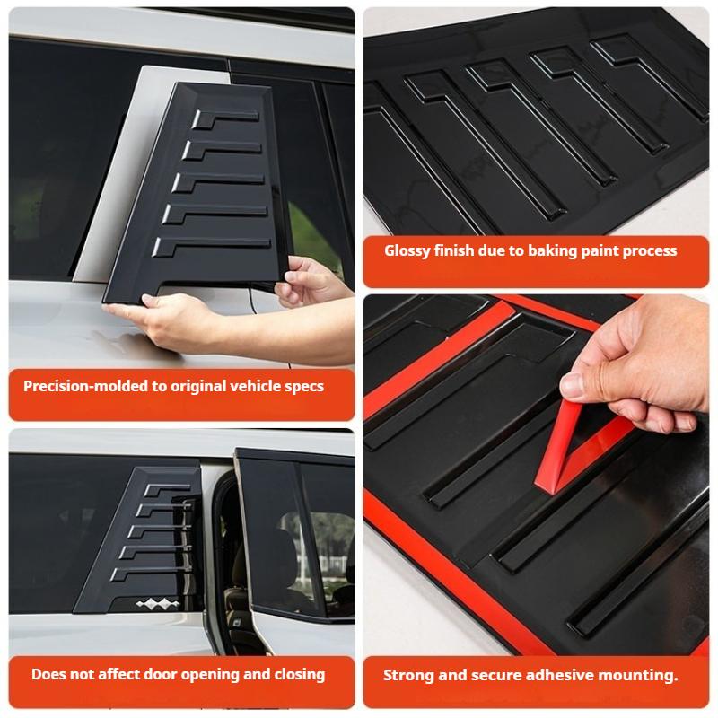 For BYD Leopard 8 Denza B8 Car C Pillar Decor Sticker Rear Window Black Panel Protector Exterior Modification