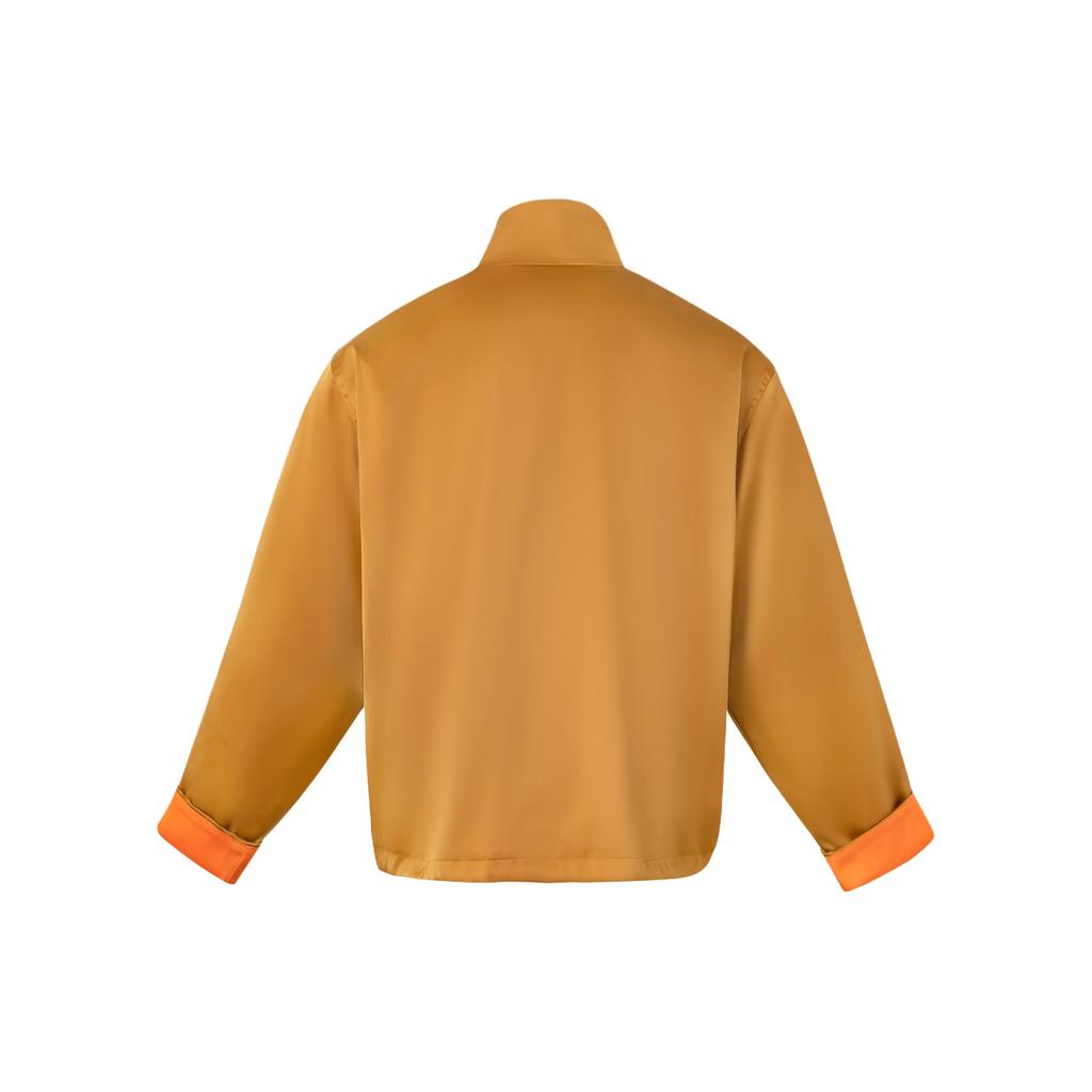 adidas Originals SS24 Chinese Style Button-Stripe Jacket Wheat Brown JD3379