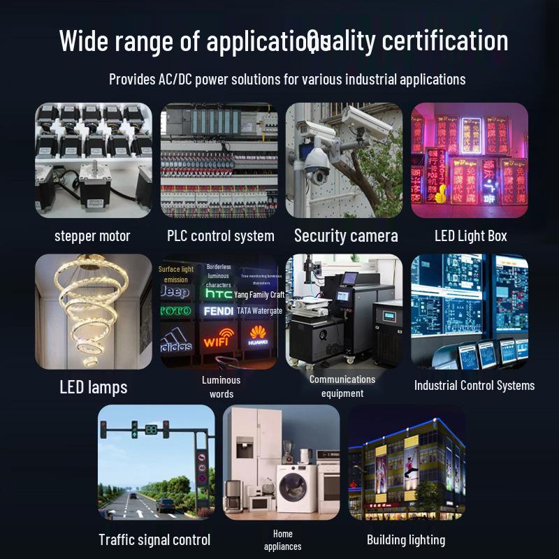 220V To 12V/24V/5V DC Power Supply for LED Strip Lights - 5A/10A/30A, 60W Transformer