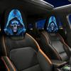 Blue Skull Pattern Car Headrest Cover, Universal Headrest Protector Case, Fashion Auto Interior Decor Accessory