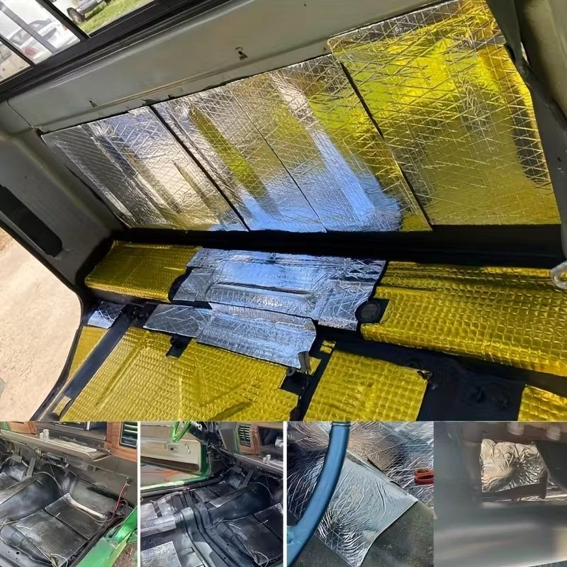 Automotive Thermal Acoustic Insulation Mat Aluminum Foil Heat Insulating Cotton 5mm 10mm for Car Door Bonnet Soundproofing