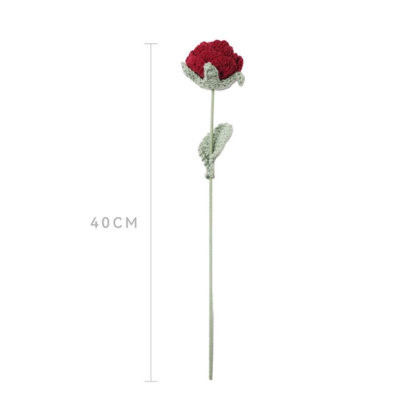 1-10Pcs Knitting Flower Sunflower Home Decoration Knitted Rose Bouquet Teacher's Day Mother's Day Birthday Gift Handmade Bouquet