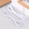 2M Strong Elastic Cord Black/White High Elastic Round Elastic Band Rubber Band Elastic Cord For DIY Sewing Accessories Dia 4mm