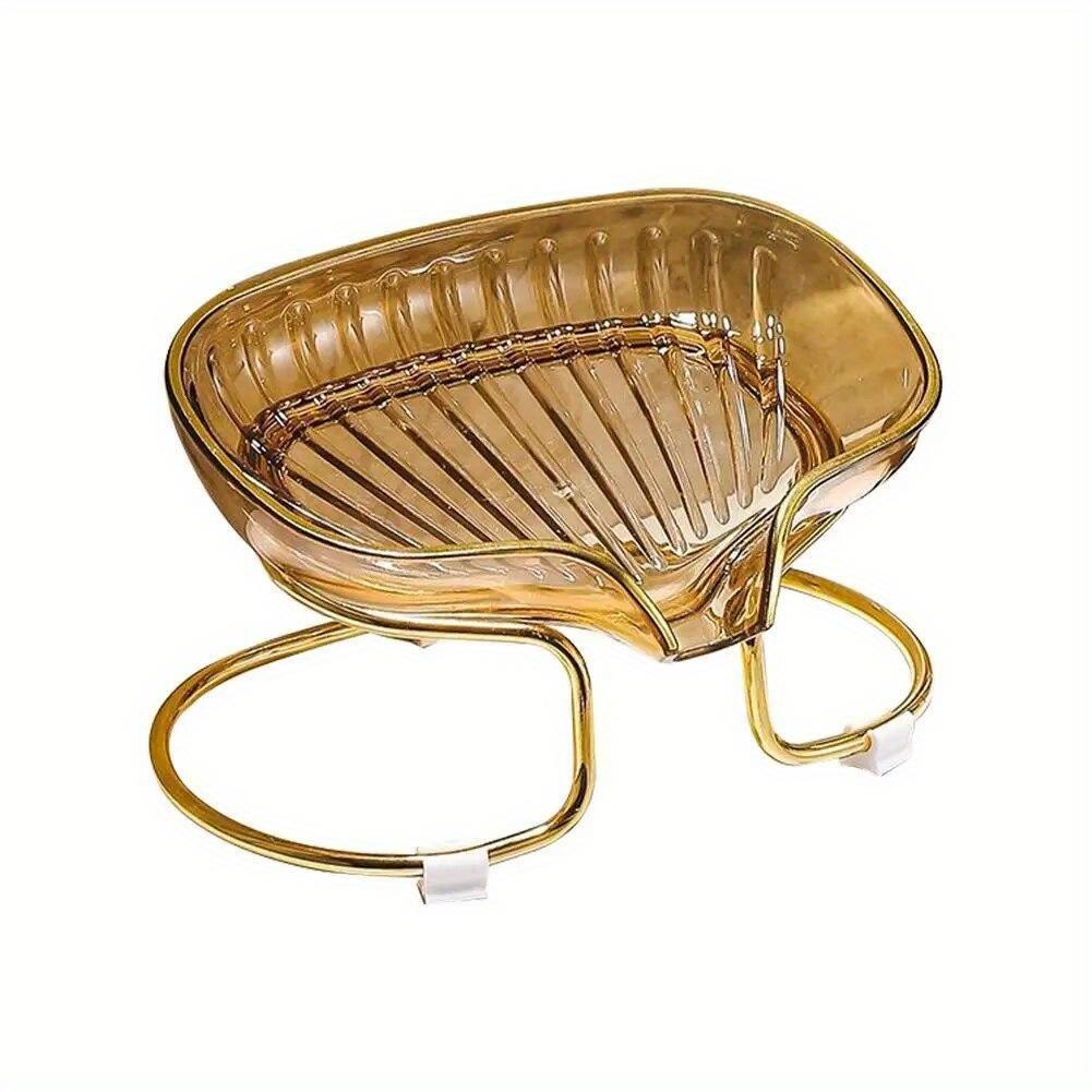 

1 шт. мыльница может сливать воду без перфорации, легкая, роскошная атмосфера, самостоятельная форма, сливной лист, высокая тарелка, конец мыла