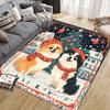 Weihnachtshund Heim Sofa Dekoration für Wohnzimmer & Schlafzimmer, Rutschfeste Spiel Flannel Bodenmatte für Spielzimmer