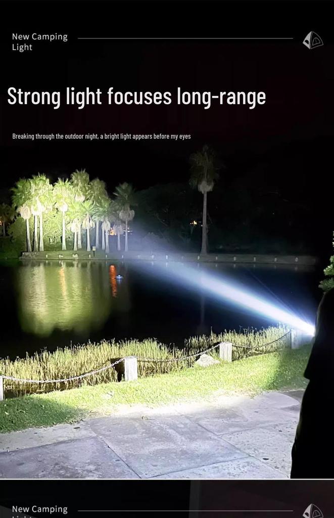 Rechargeable Solar Camping Lantern - Long Battery Life, Emergency & Outdoor Tent Light