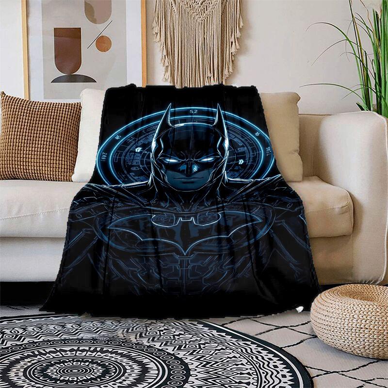 1pc Batman Neon Lights Cartoon Blanket,Portable Throw for Travel & Camping, All Season Cozy Blanket,Ideal Gift